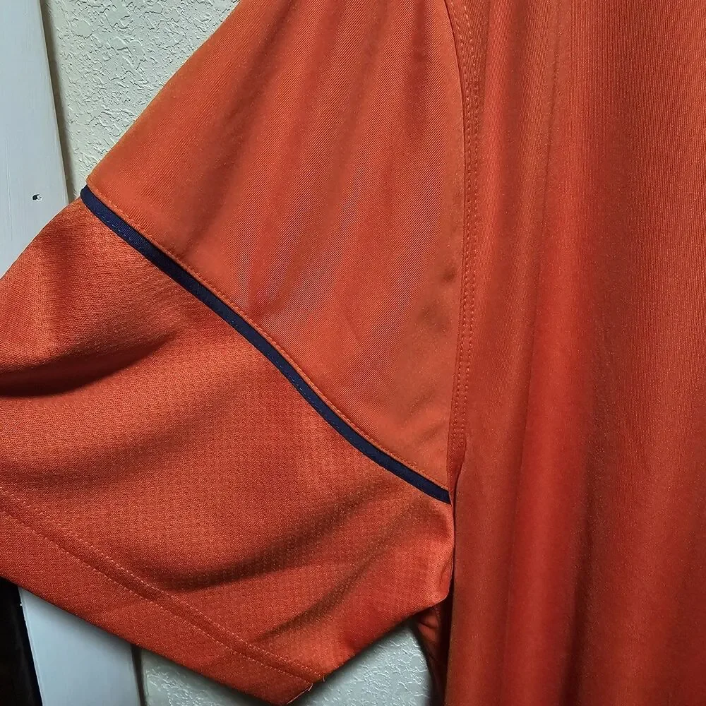 Nike Dri Fit Clemson Tigers XXL Orange Polo Paw Blue Swoosh
